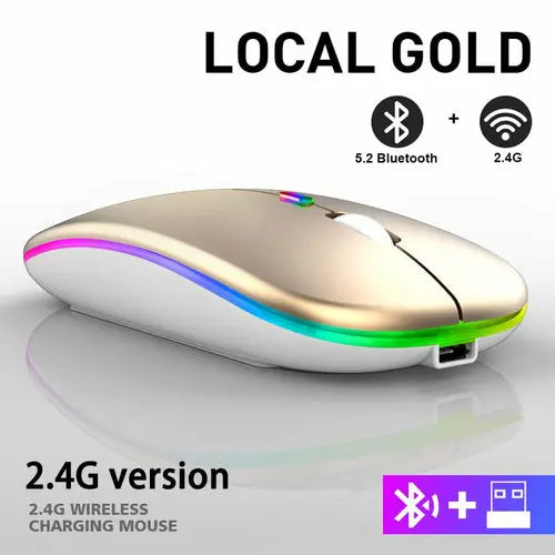 RGB Wireless Bluetooth Mouse Yellow Pandora