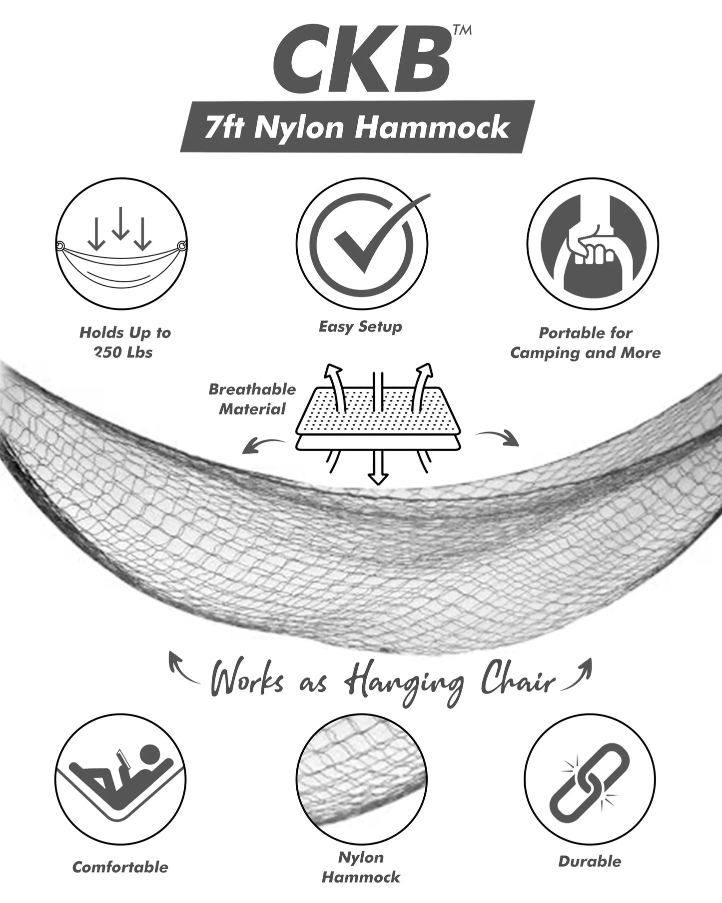 7' Nylon Hammock Lime Sycamore