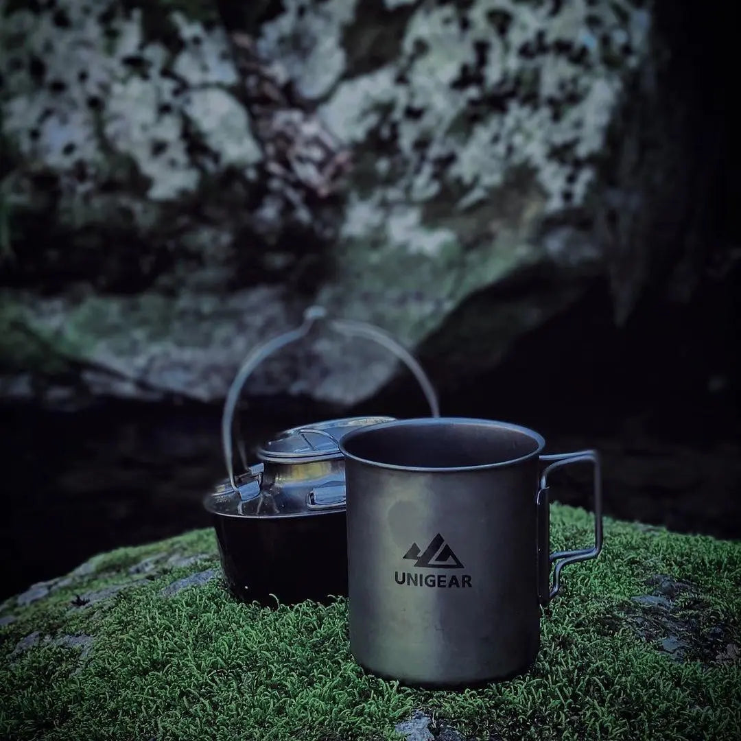 100% Titanium Camping Cup 450ml Indigo Eurybia