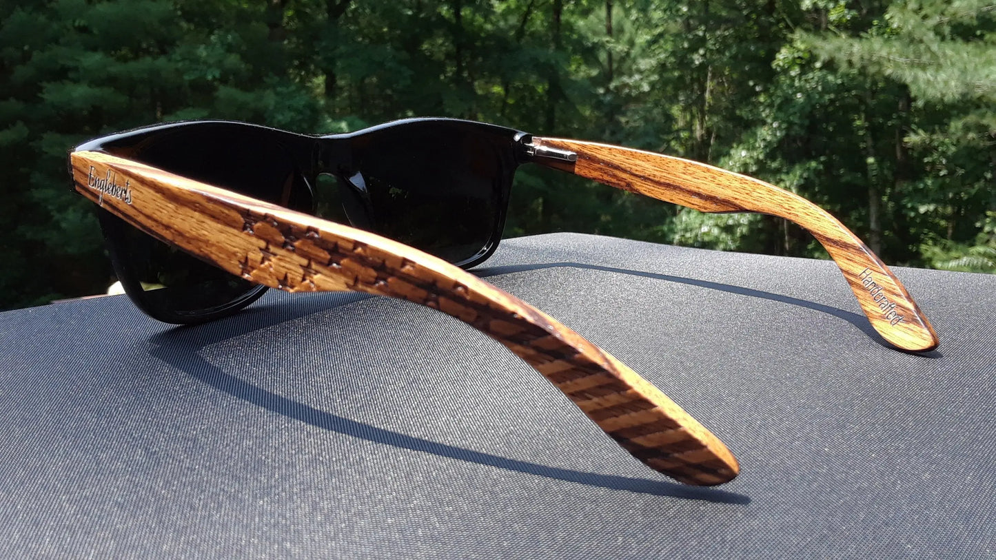 Zebrawood Sunglasses Stars & Bars Purple Ariadne