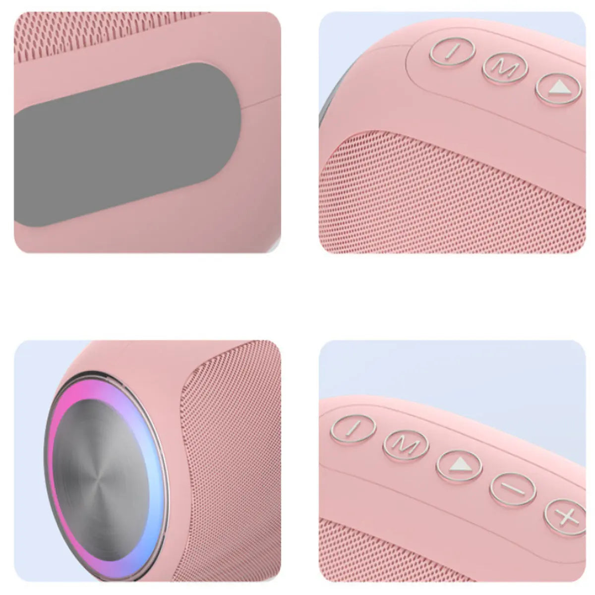 Oval Drum Bluetooth Speaker Light Salmon Lucky