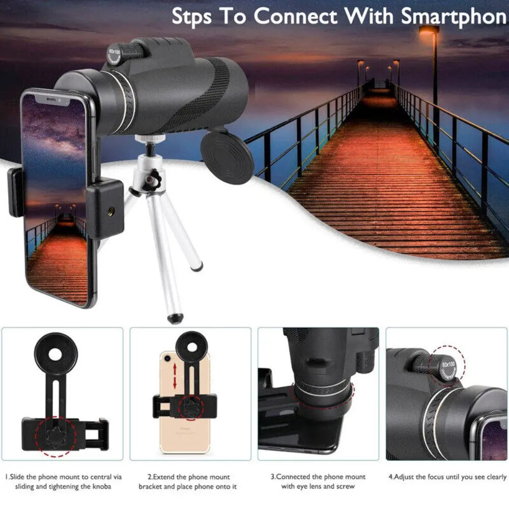 Smartphone HD Monocular Tripod Yellow Pandora