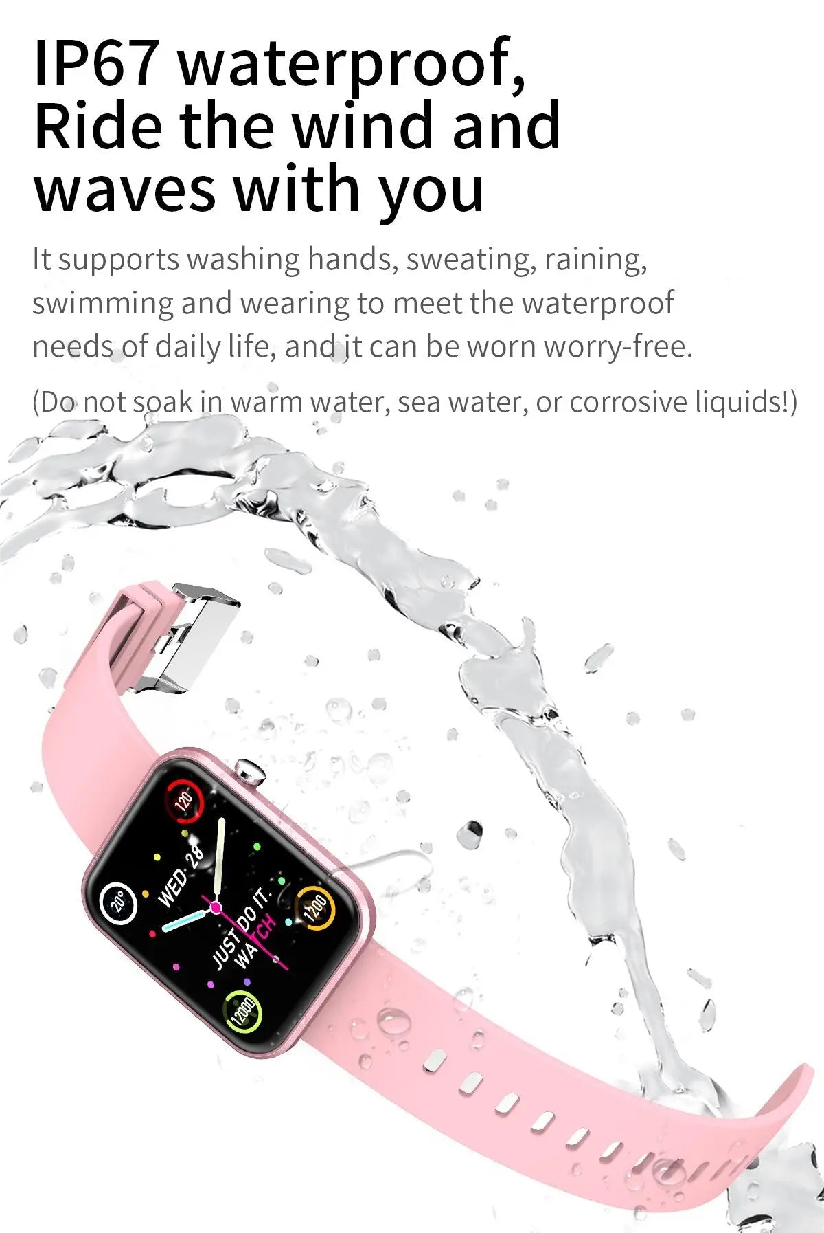 Advanced Smartwatch + Activity Tracker Salmon Lucky