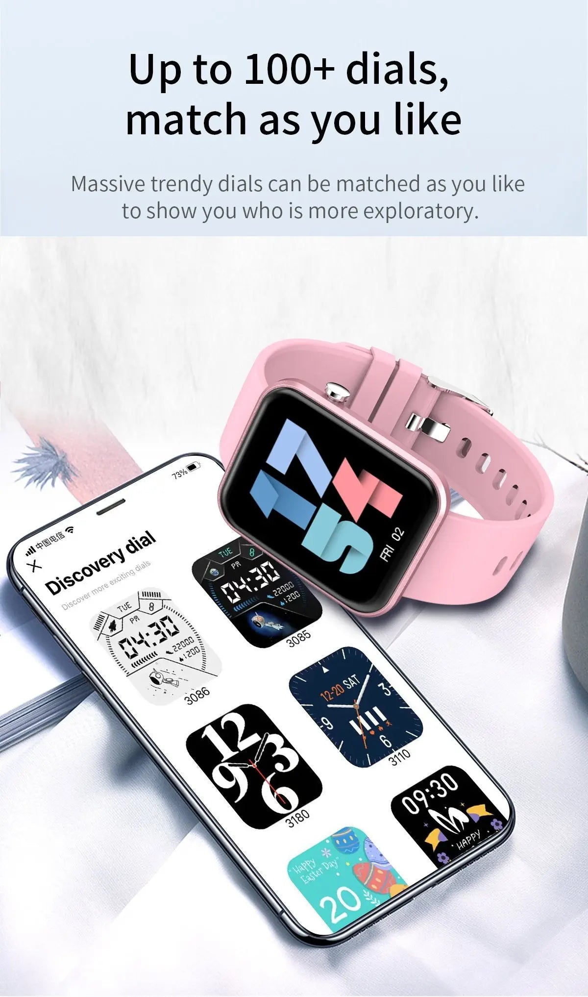 Advanced Smartwatch + Activity Tracker Salmon Lucky