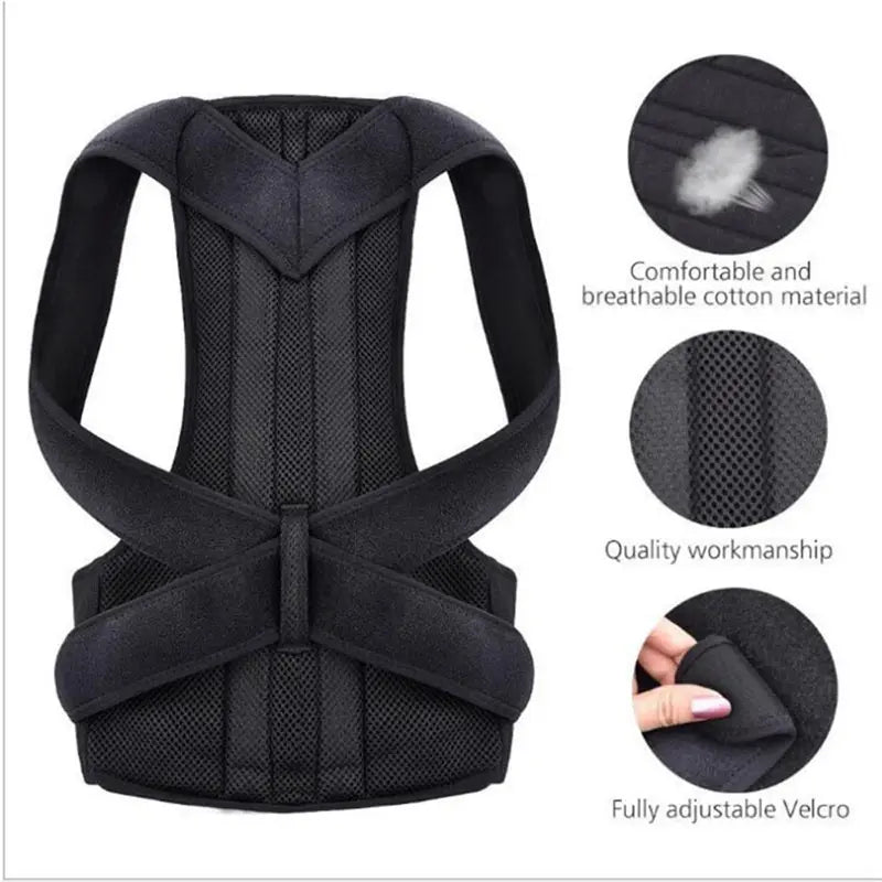 Adjustable Posture Corrector Brace Belt Puce Gaia