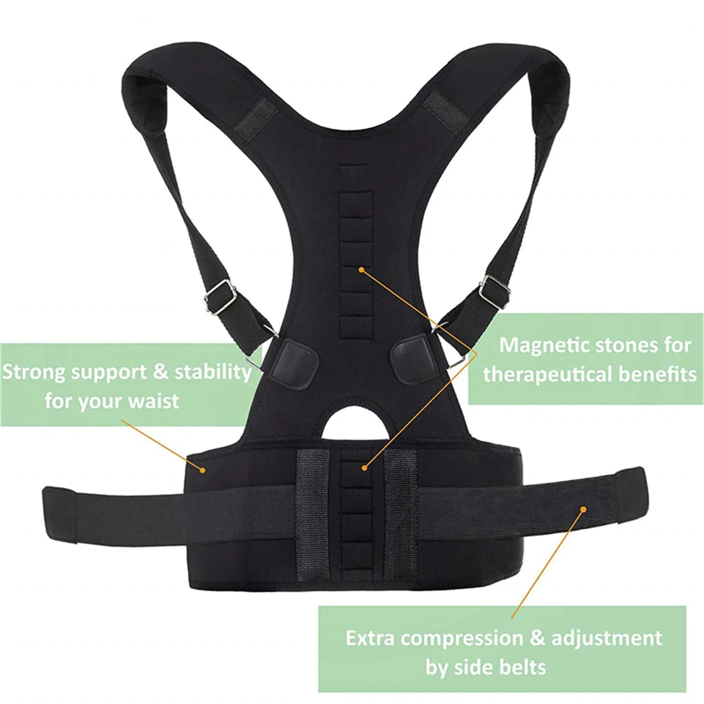 Posture Corrector Magnetic Brace Belt Puce Gaia