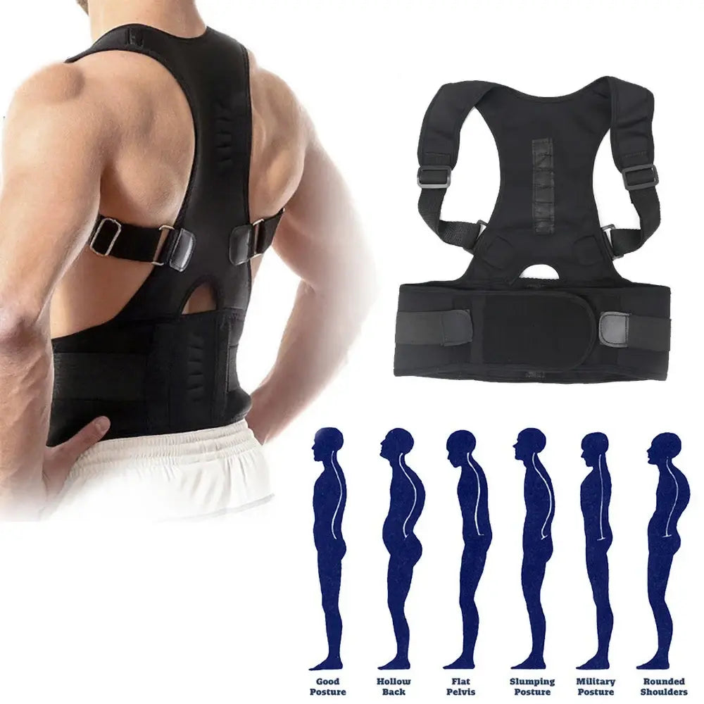 Posture Corrector Magnetic Brace Belt Puce Gaia