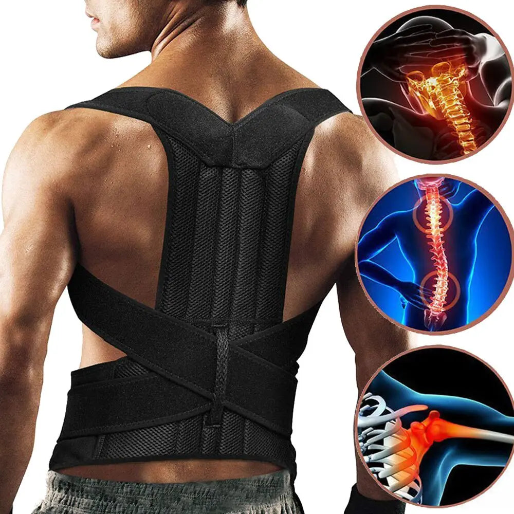 Adjustable Posture Corrector Brace Belt Puce Gaia