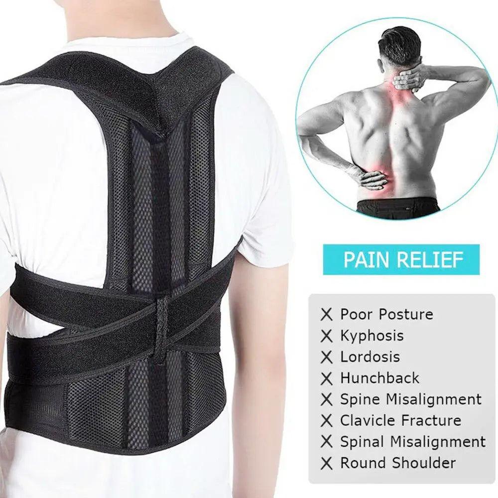 Adjustable Posture Corrector Brace Belt Puce Gaia