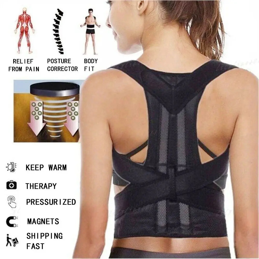 Adjustable Posture Corrector Brace Belt Puce Gaia
