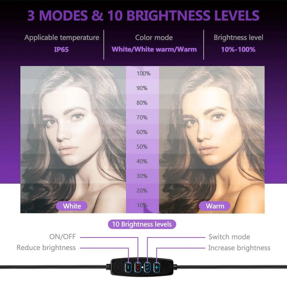 10" Light Ring Tripod Stand Yellow Pandora