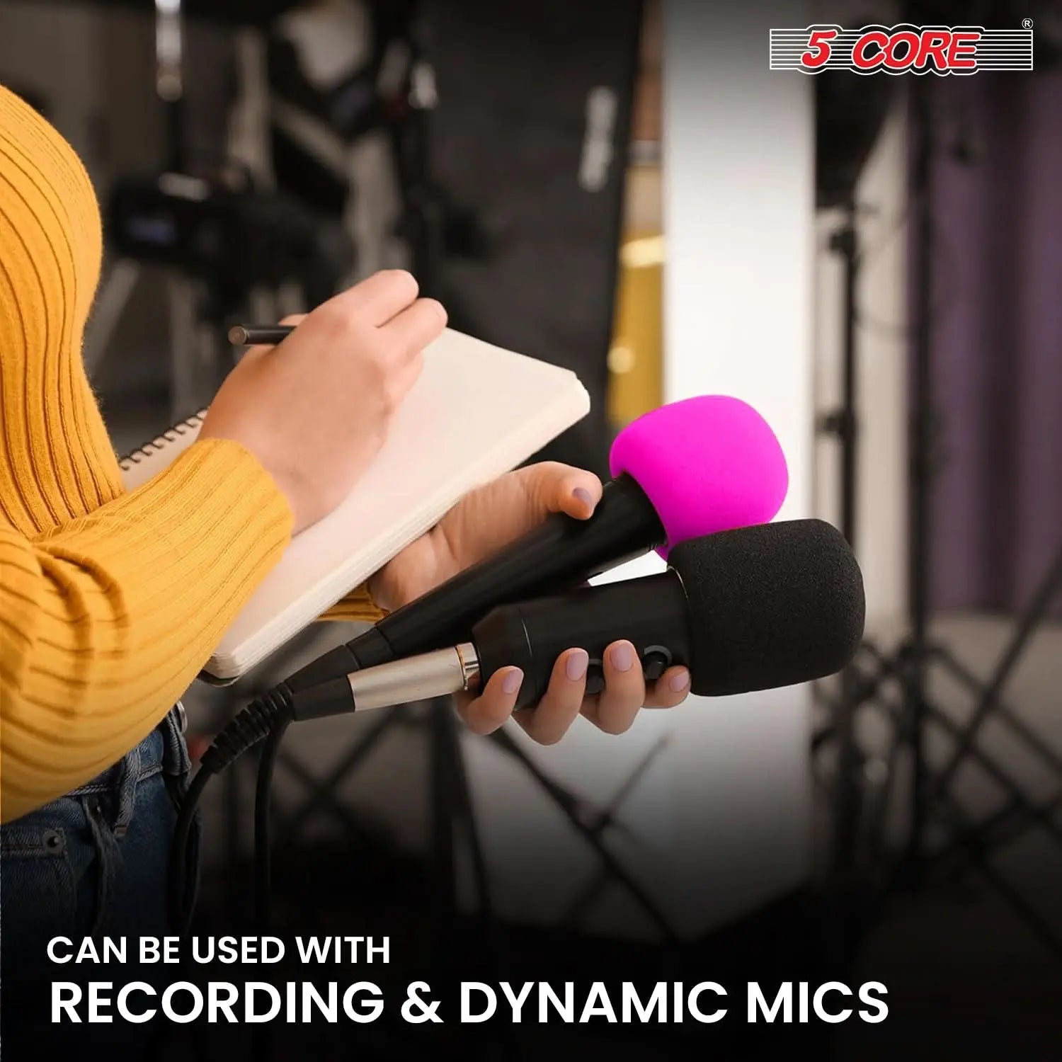 Foam Microphone Cover Violet Rose