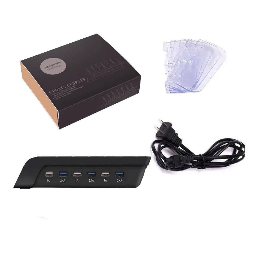 6 Port Mobile Phone Charging Stand Crimson Medea