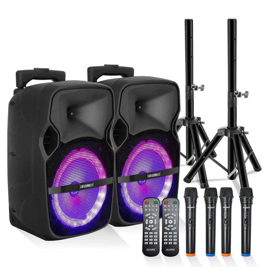 8 Inch PA Portable Speaker Violet Rose