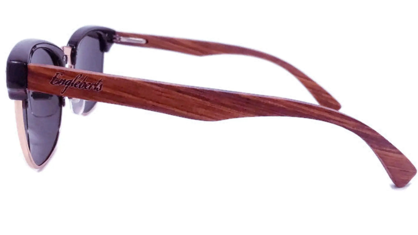 Real Walnut Wood Sunglasses Purple Ariadne