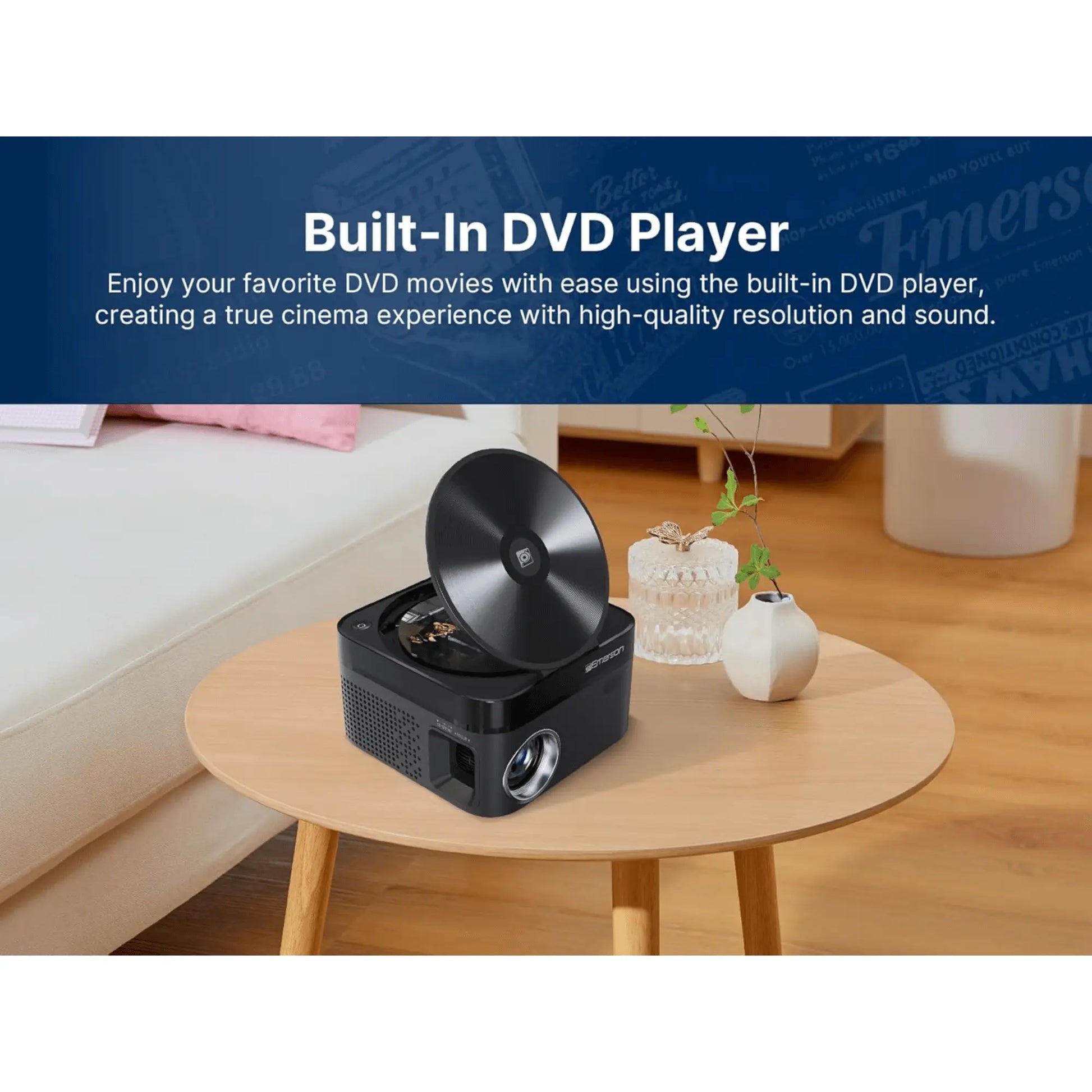 Emerson 120" Home Theater Projector Sky Iapetus