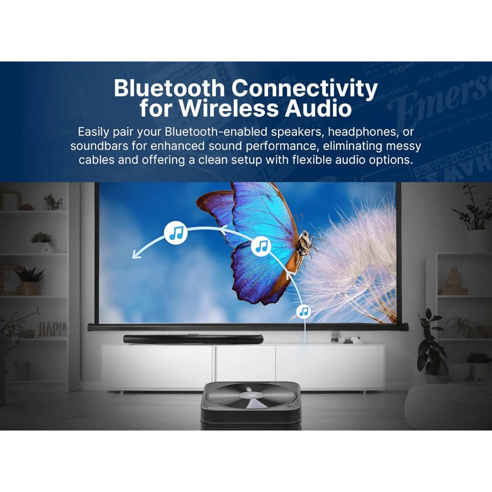 Emerson 120" Home Theater Projector Sky Iapetus