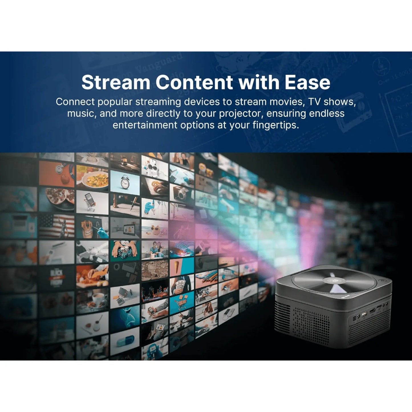 Emerson 120" Home Theater Projector Sky Iapetus