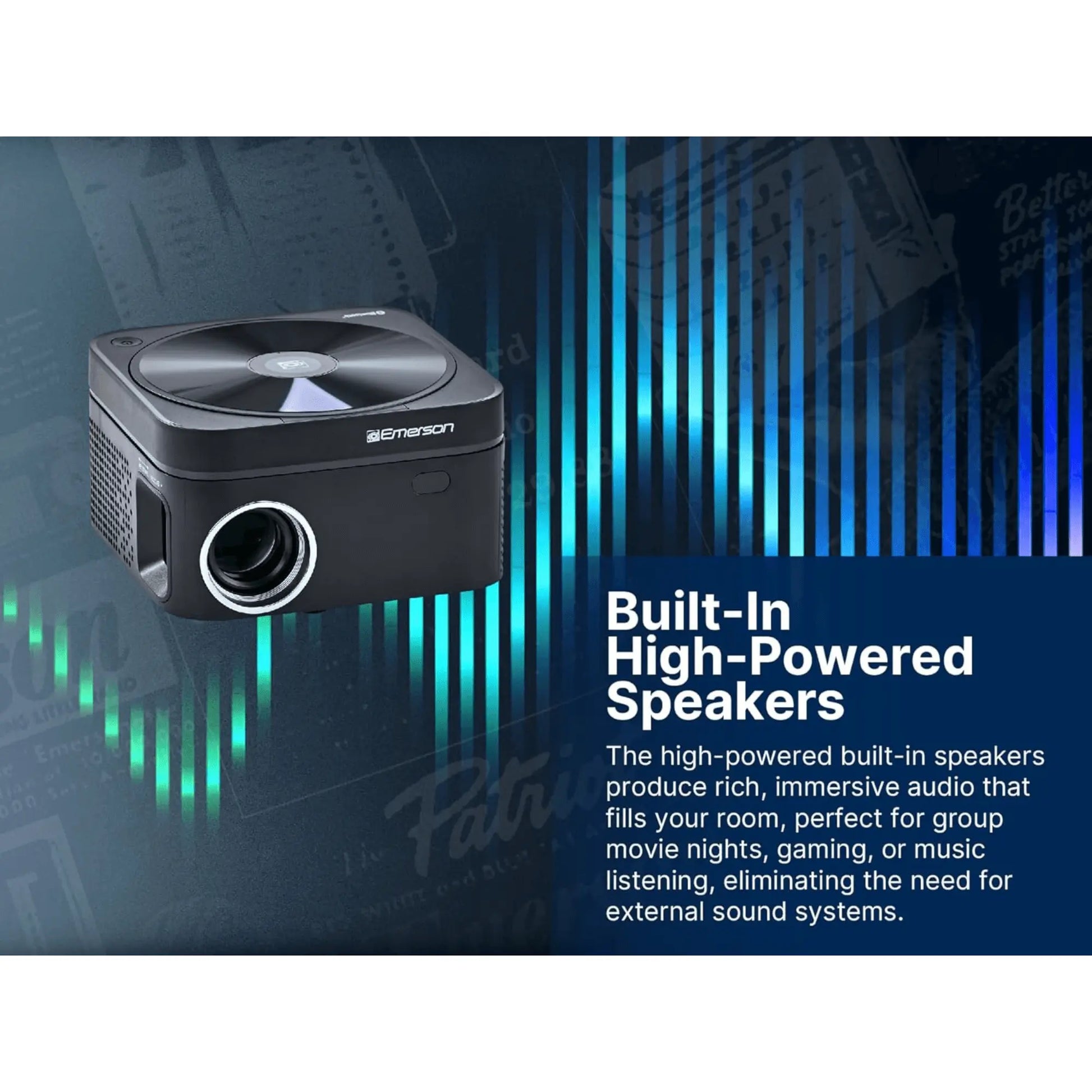 Emerson 120" Home Theater Projector Sky Iapetus