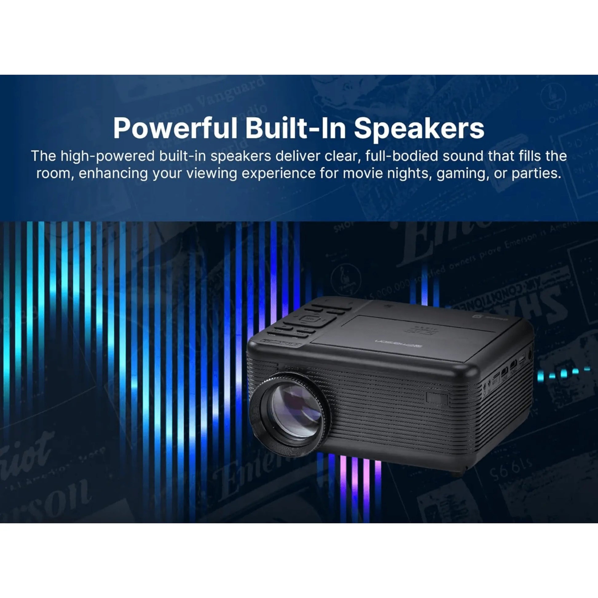 Emerson 120" Home Theater Projector Sky Iapetus