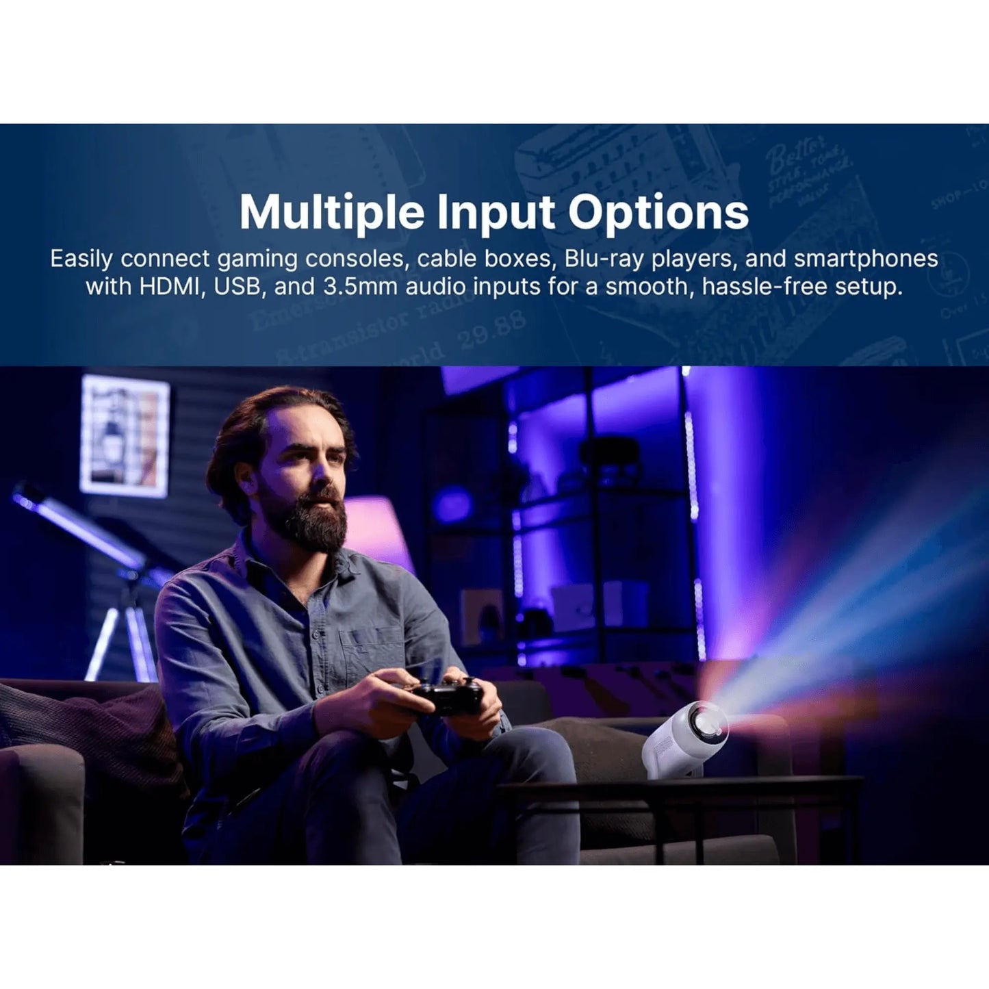 Emerson 150" Home Theater Projector Sky Iapetus