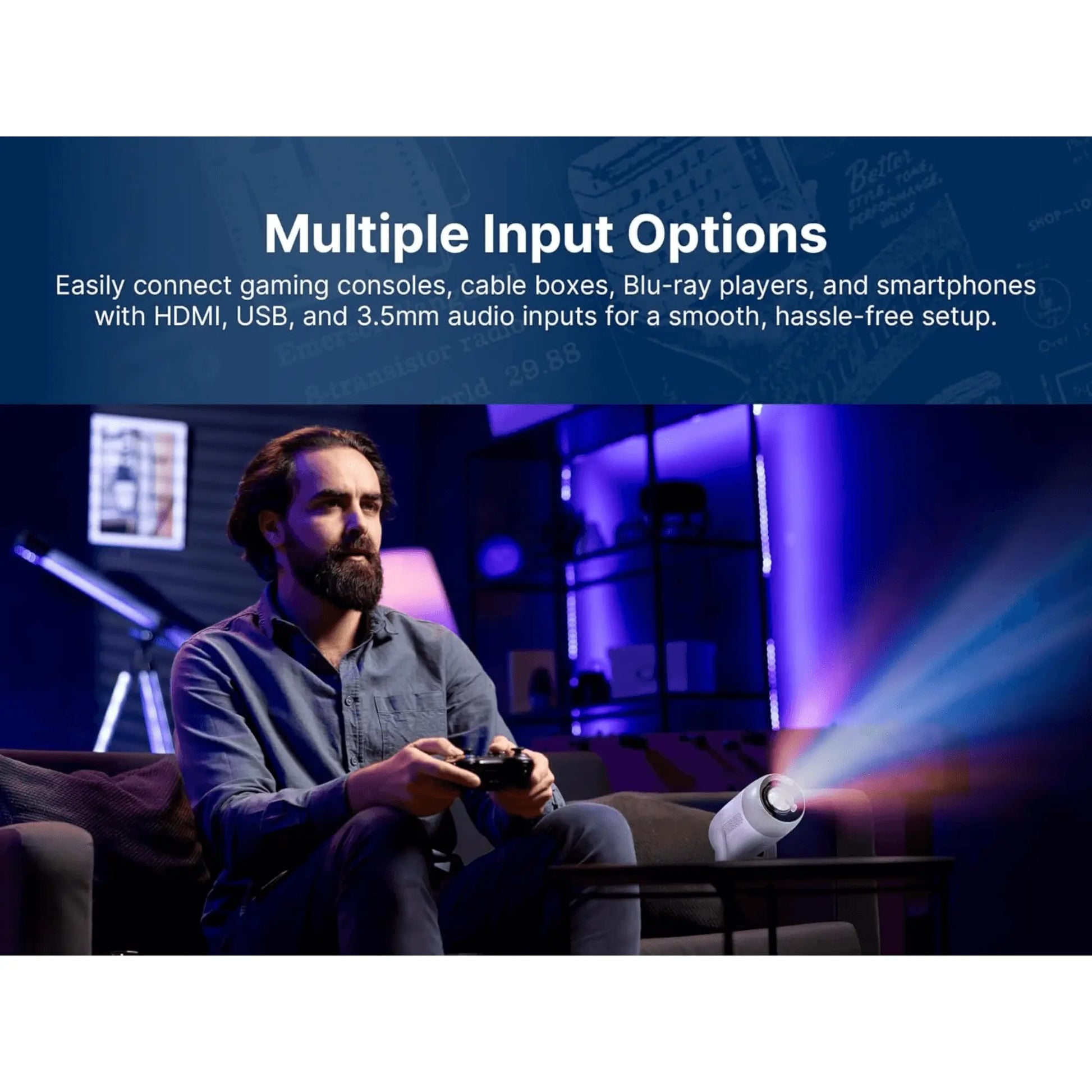 Emerson 150" Home Theater Projector Sky Iapetus