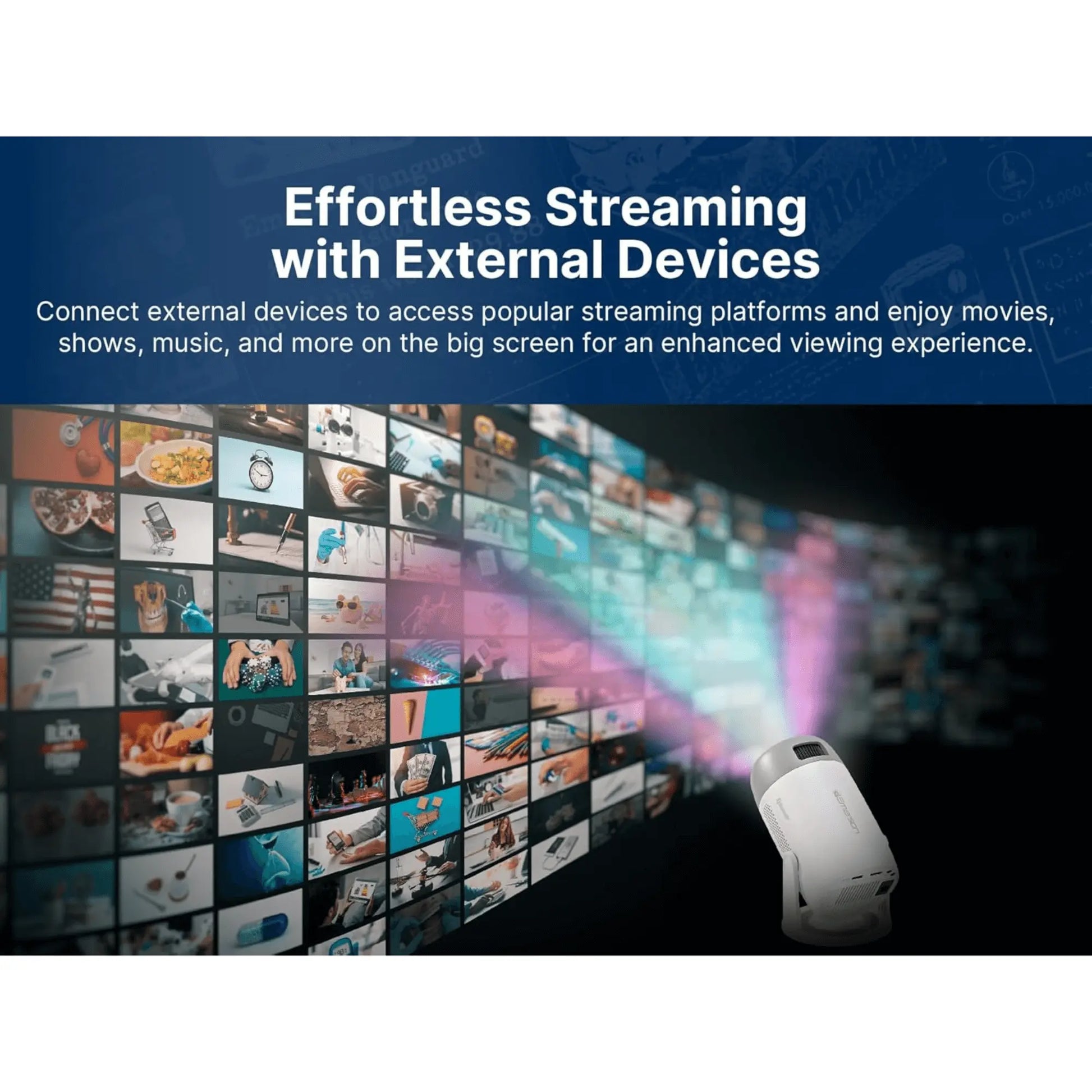 Emerson 150" Home Theater Projector Sky Iapetus