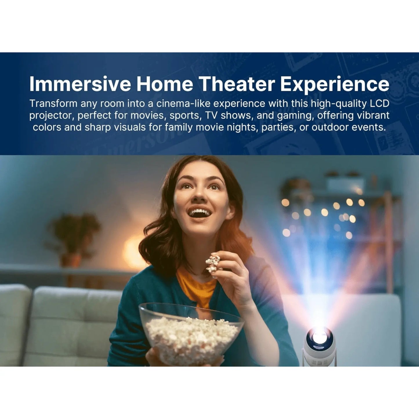 Emerson 150" Home Theater Projector Sky Iapetus