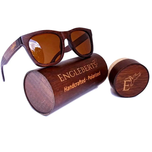 Sienna Wooden Sunglasses W/Bamboo Case Purple Ariadne