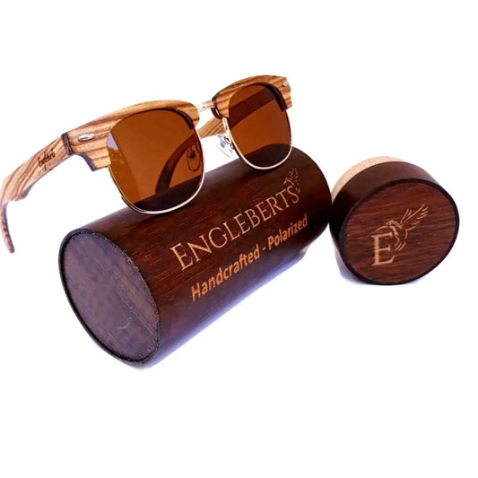 Real Ebony & Zebrawood Sunglasses Purple Ariadne