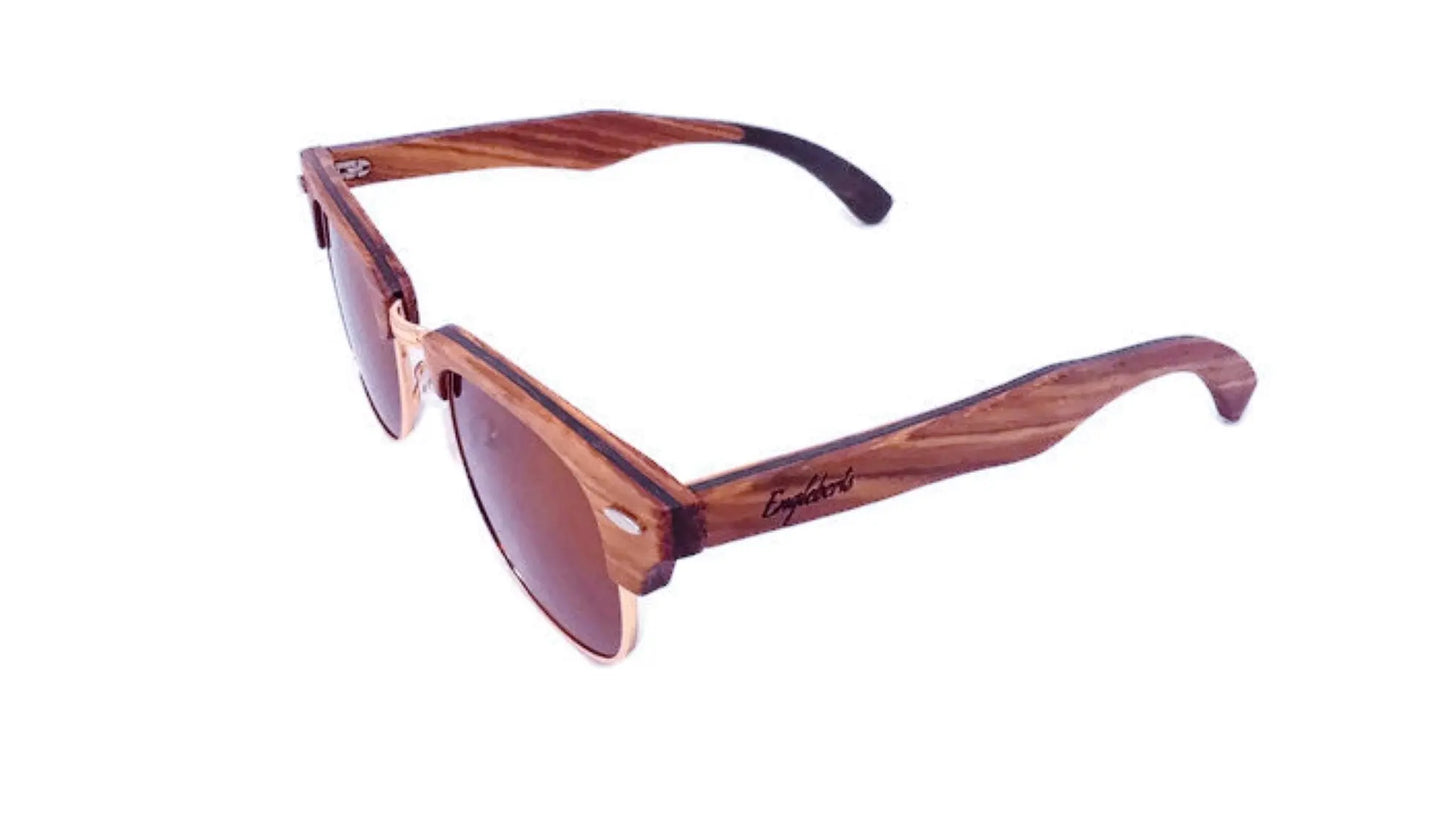 Real Ebony & Zebrawood Sunglasses Purple Ariadne