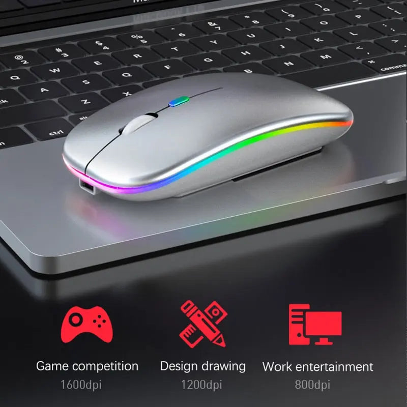 RGB Wireless Bluetooth Mouse Yellow Pandora