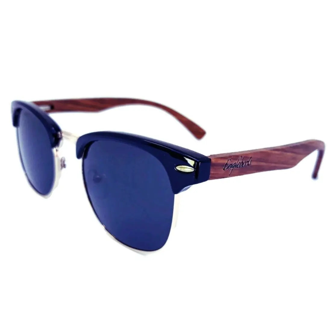 Real Walnut Club Style Sunglasses Purple Ariadne