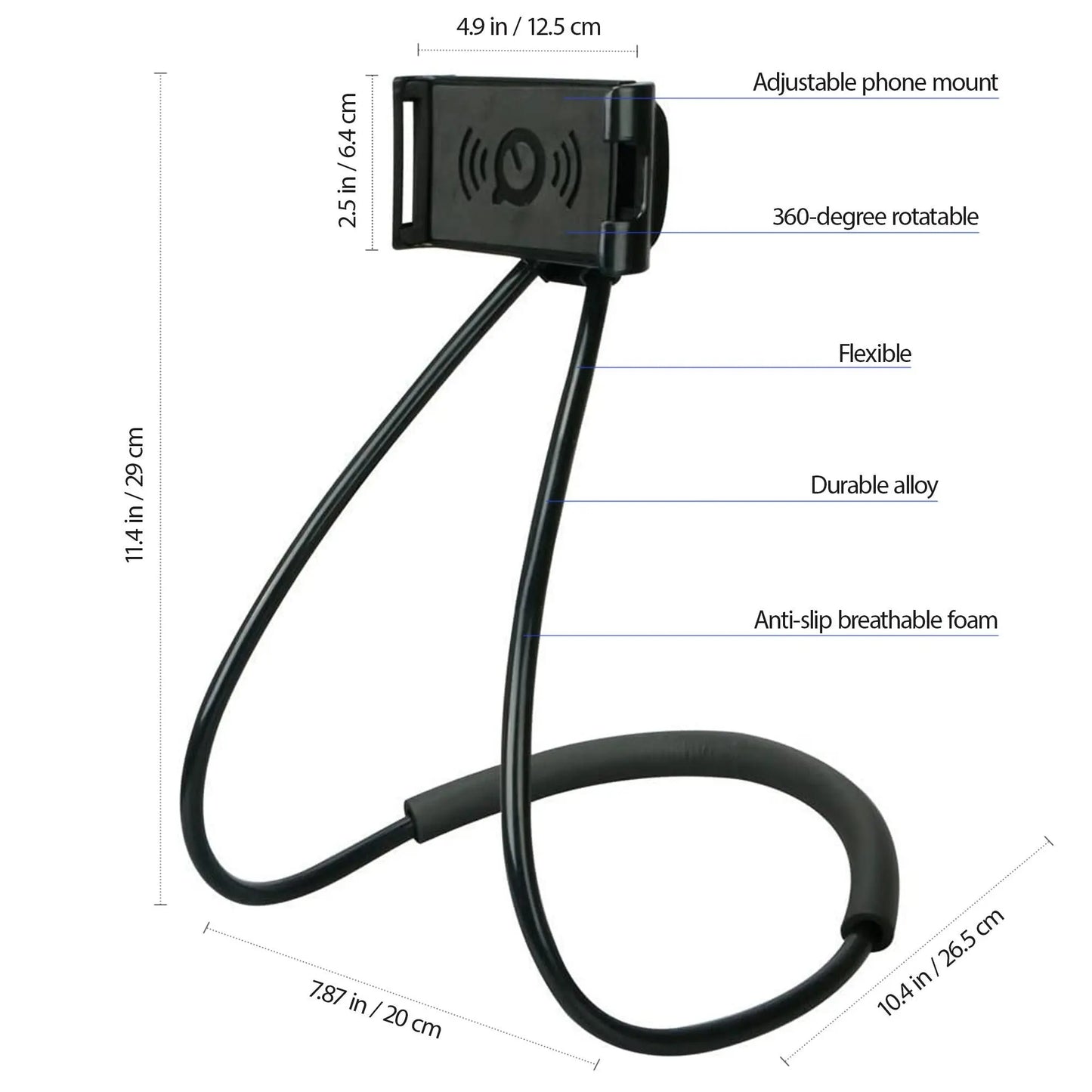 Hanging Neck Phone Stand Mount Periwinkle Eros