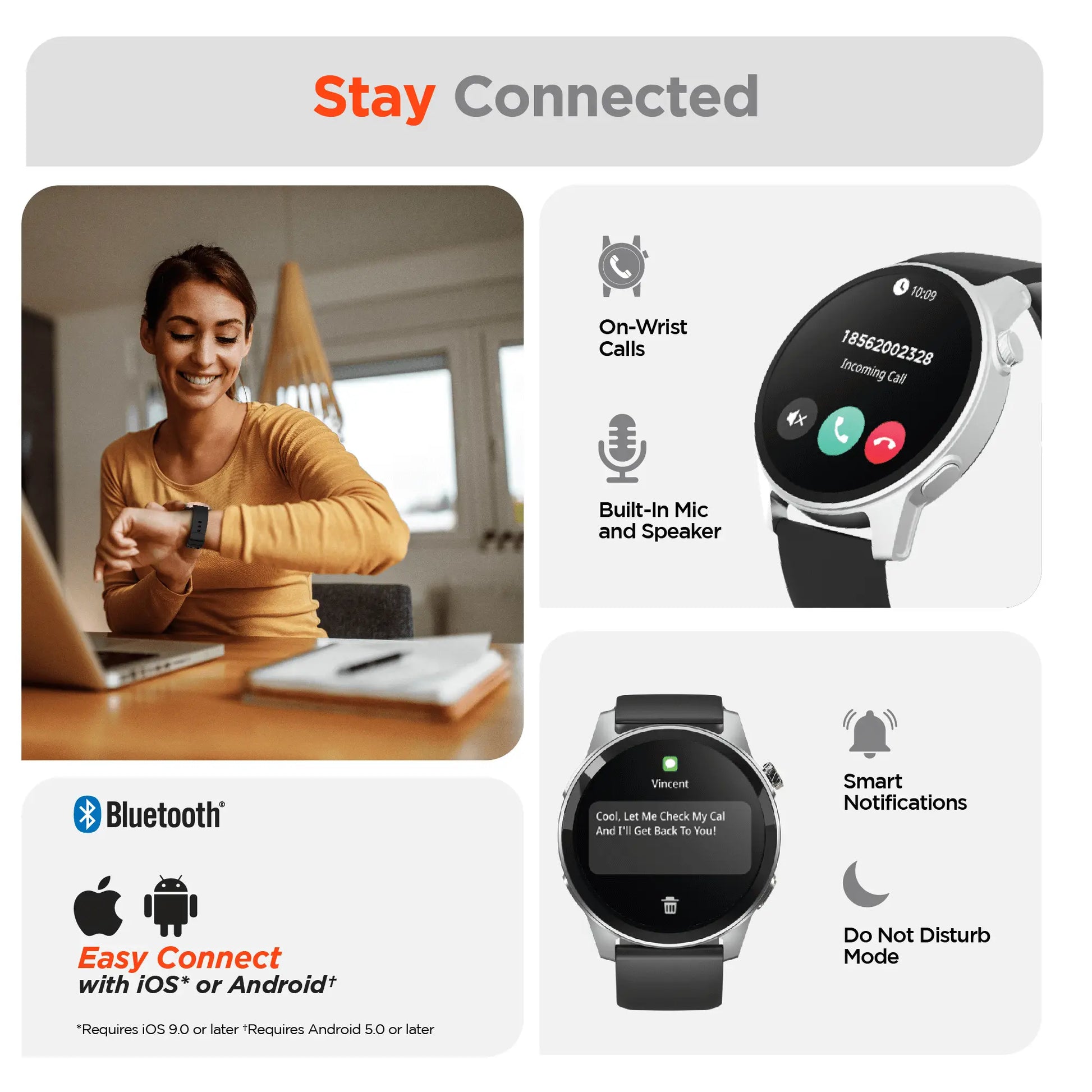 HyperGear SmartWatch + Fitness Tracker Sky Iapetus