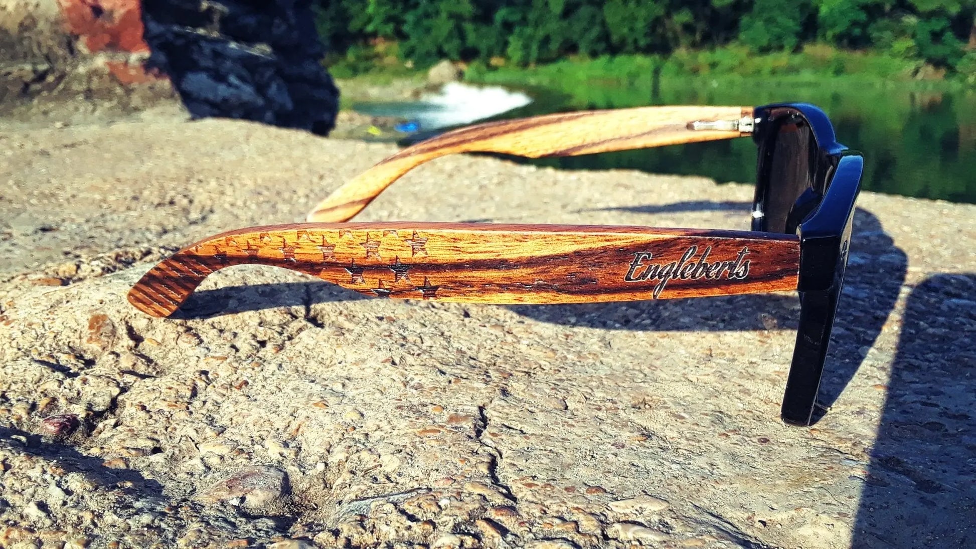 Zebrawood Sunglasses Polarized & Handcrafted Purple Ariadne