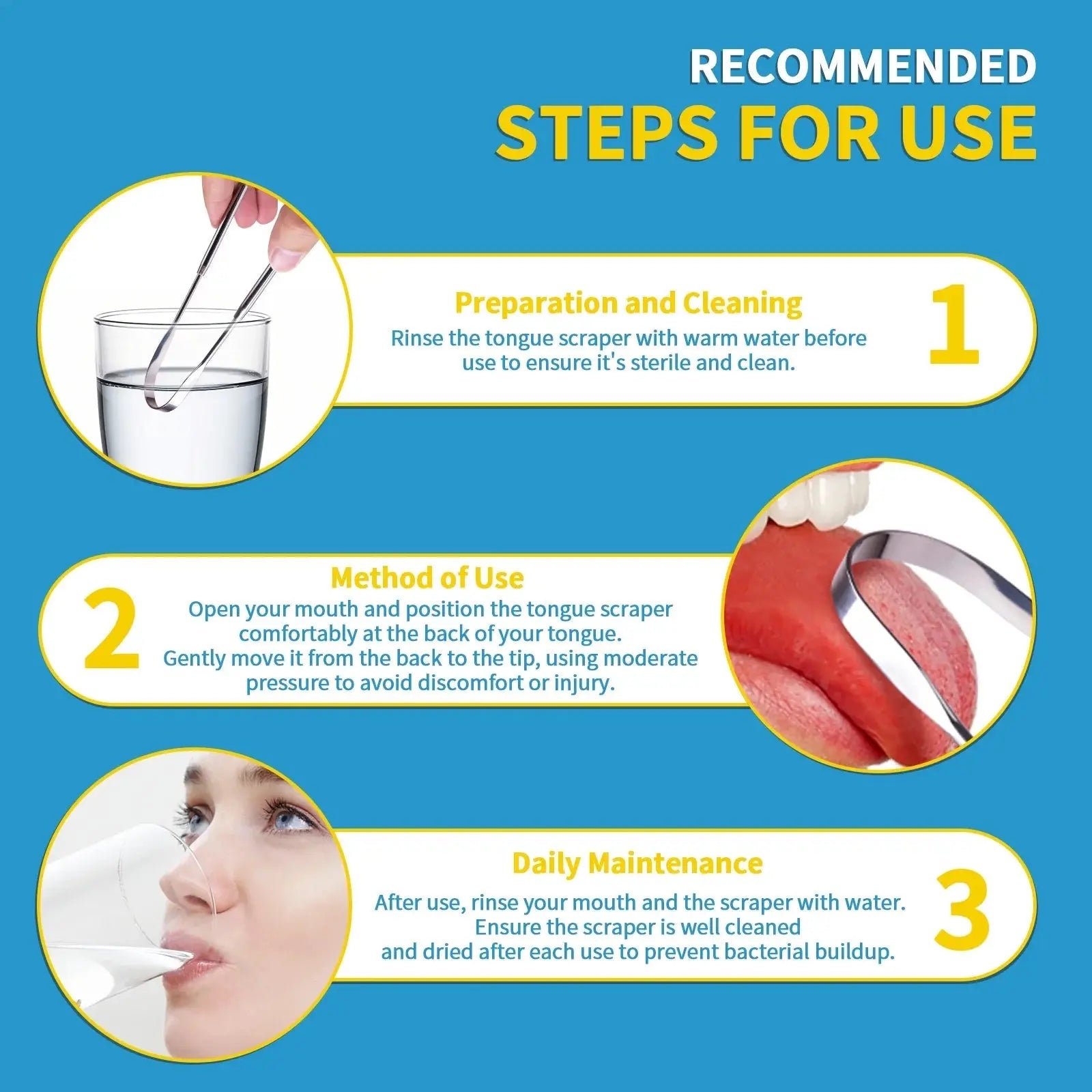 Stainless Steel Tongue Scrapers Pink Iolaus