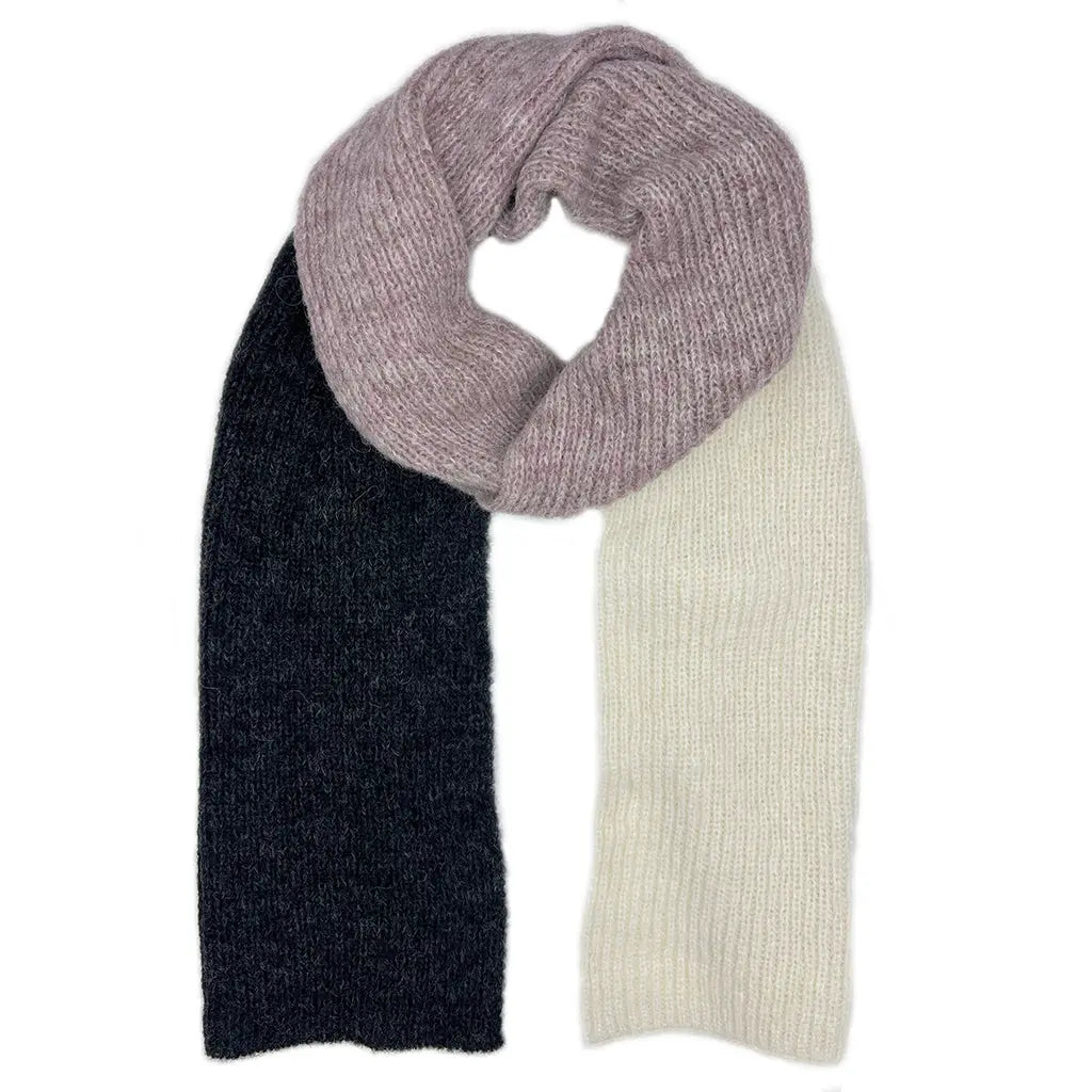 Blush Color Block Alpaca Scarf Ariel