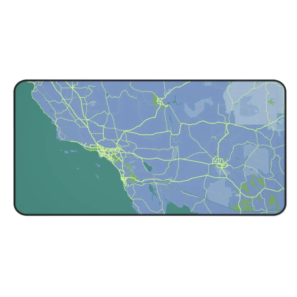 Los Angeles Map Desk Mat Yellow Pandora
