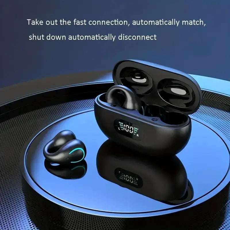 Open Ear Clip Wireless Earbuds Lilac Milo