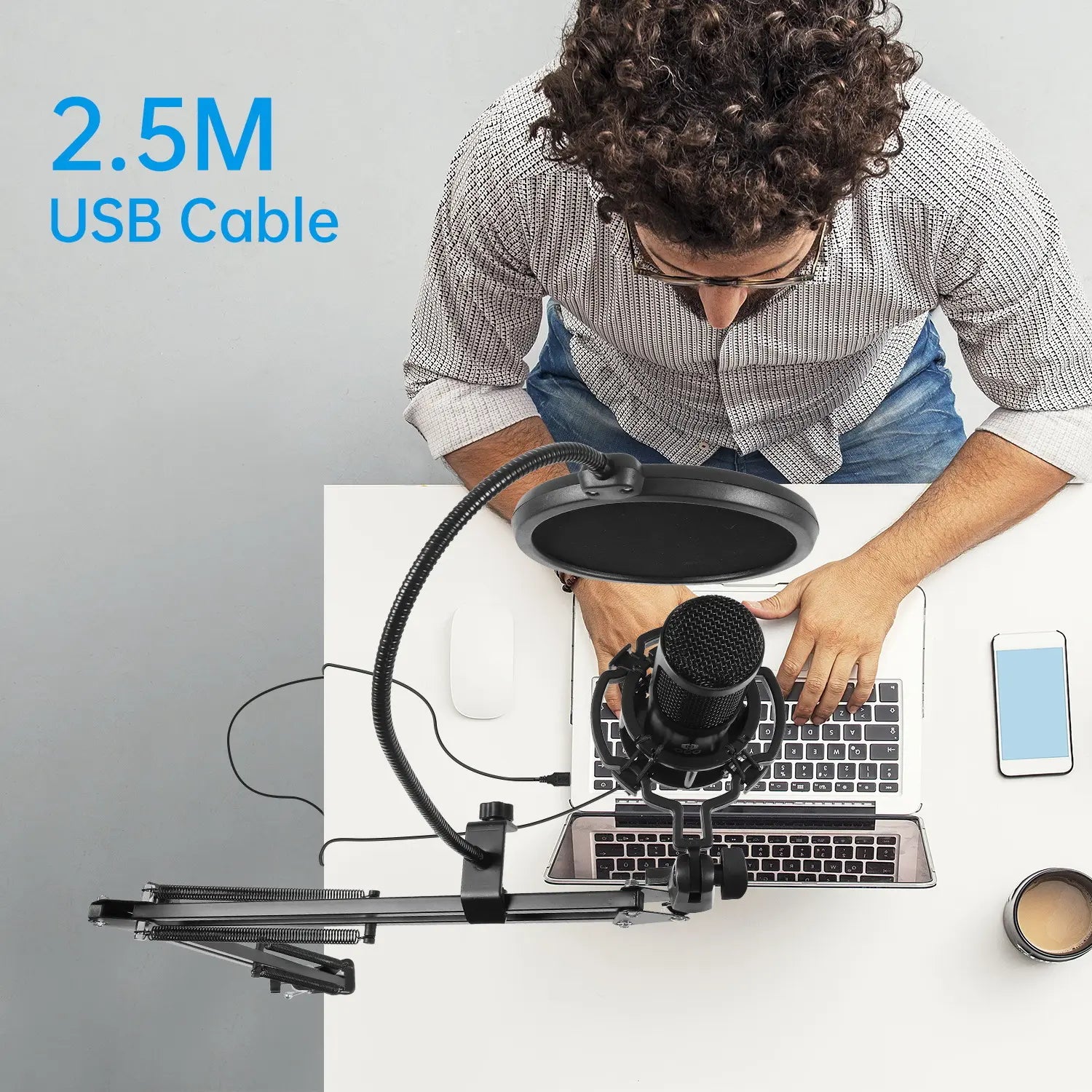 Studio Condenser USB Microphone Lilac Milo