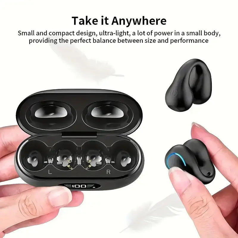 Open Ear Clip Wireless Earbuds Lilac Milo
