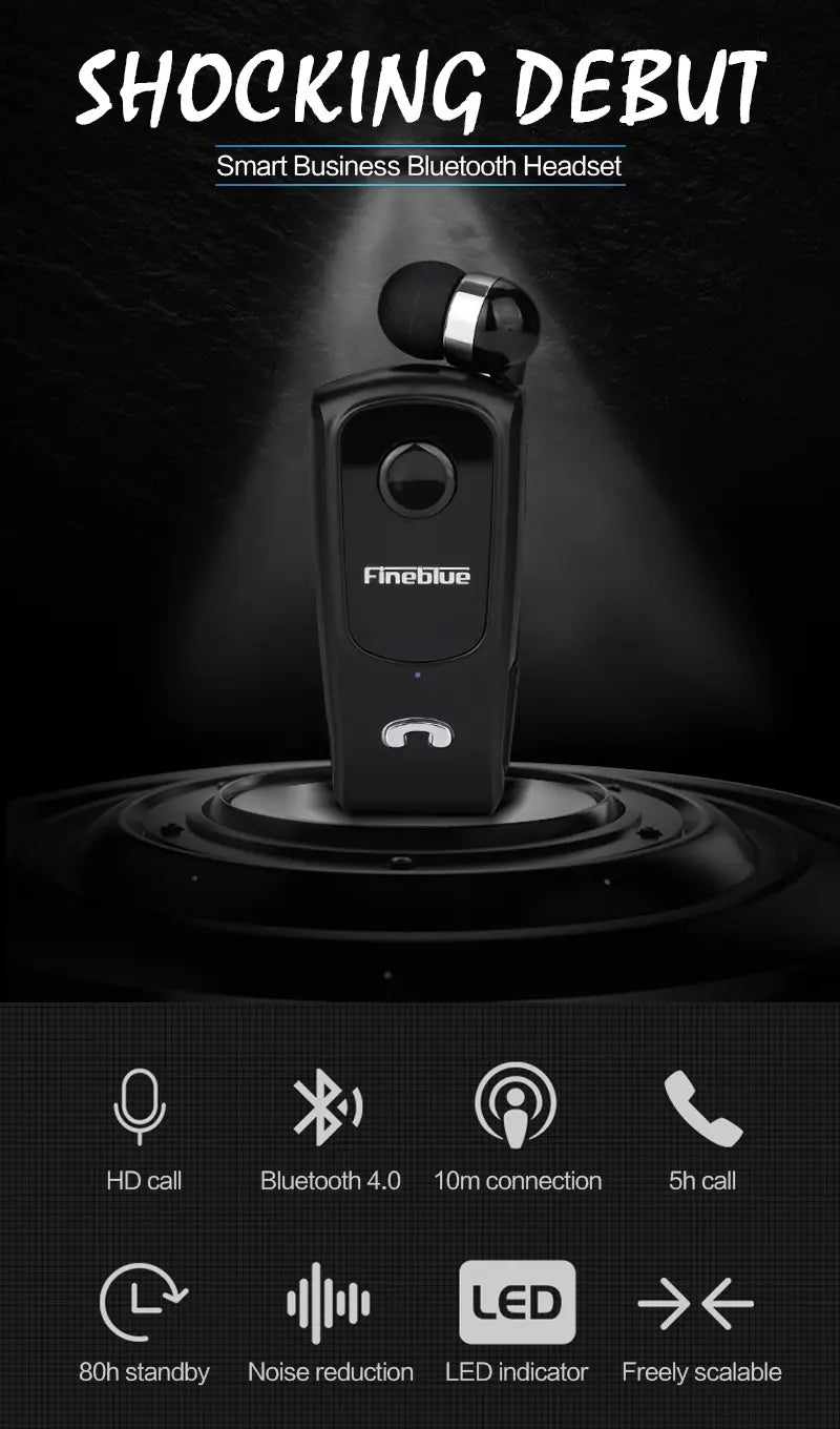 Wear Clip Wireless Bluetooth Headset Lilac Milo