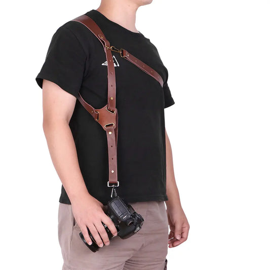 Genuine Leather Camera Shoulder Strap Teal Simba