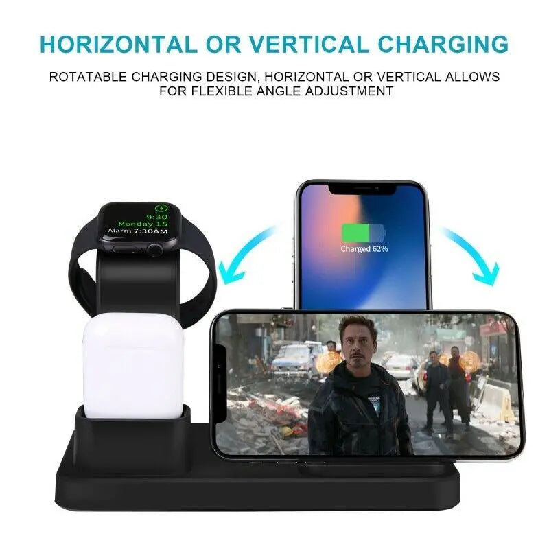 3-In-1 Fast Wireless Charging Pad Lilac Milo