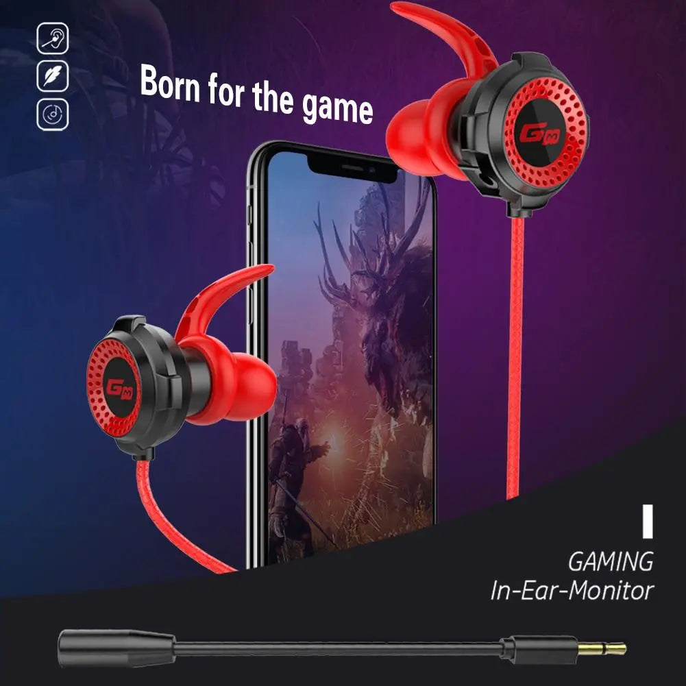 Gaming Earphones with Extension Microphone Yellow Pandora