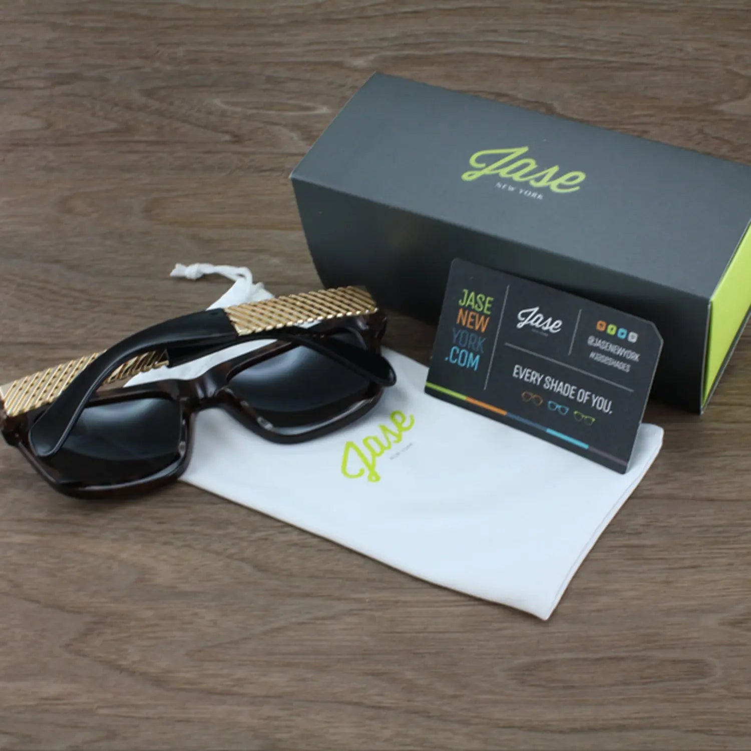 Jase New York Royce Sunglasses Mint Green Cherry