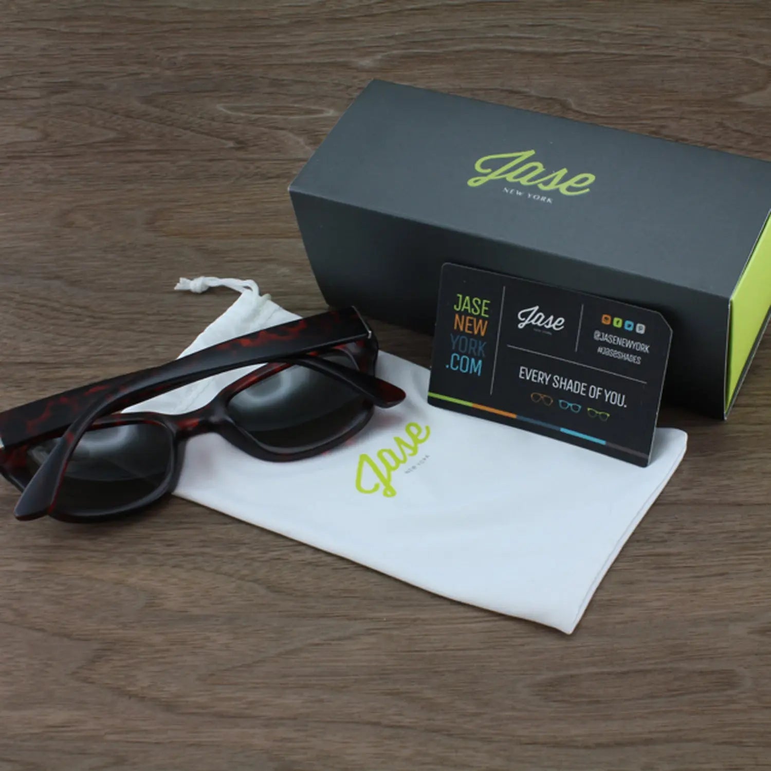 Jase New York Delano Sunglasses Mint Green Cherry