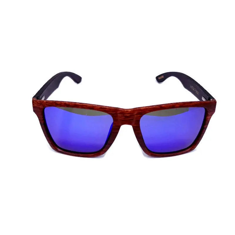 Oak Colored Bamboo Sunglasses Purple Ariadne