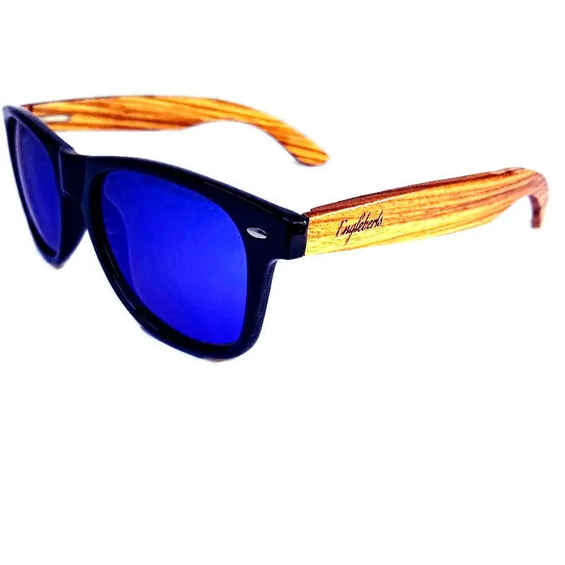 Zebrawood Sunglasses Blue Polarized Lenses Purple Ariadne
